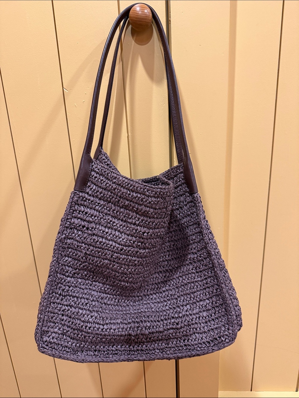 J.CREW large handwoven packable tote